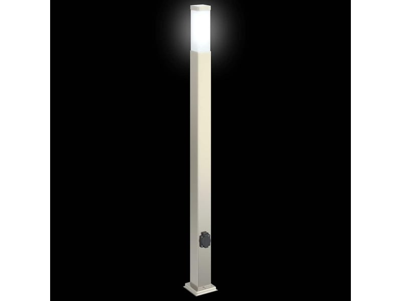  Lot de 3 borne lumineuse avec sortie 110 cm acier inoxydable ip44  - Conforama E