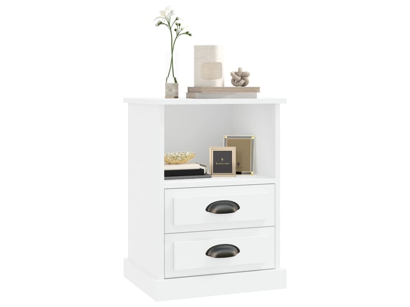  Table de chevet - cabinet de chevet - table de nuit blanc 43x36x60 cm  - Conforama C