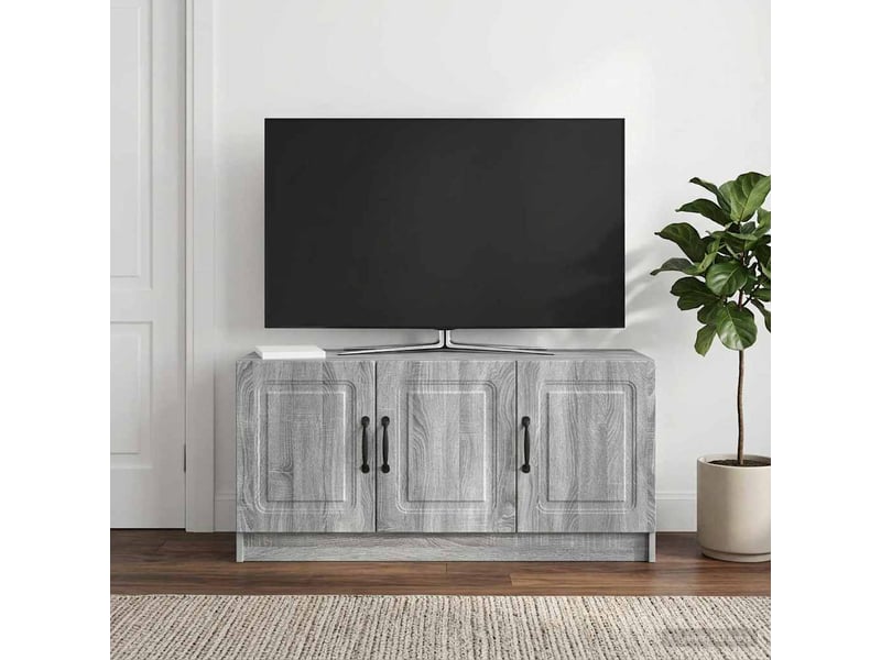  Meuble tv - banc tv - meuble de rangement sonoma gris 99 x 34,5 x 47 cm bois d'ingénierie  - Conforama B