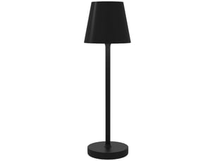 Lampe de chevet led sans fil, lampe de table rechargeable usb-c, 3 couleurs, ø 11,2 x 36,5 cm, noire