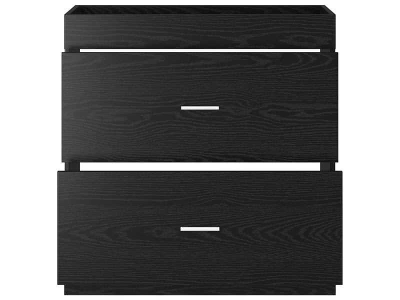  Meuble sous lavabo de salle de bain, commode chêne noir shl9817  - Conforama D