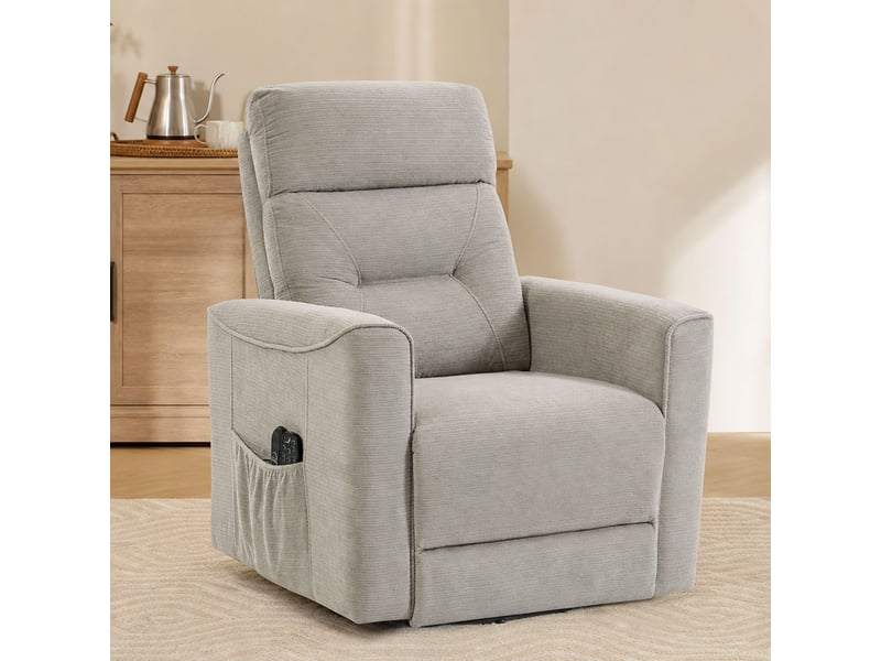  Fauteuil releveur électrique massage vibration et chaleur, fauteuil relax électrique, chenille, dossier inclinable, gris  - Conforama A