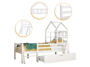 Lit superposé 90x200 cm PHOEBE CAT   coloris blanc