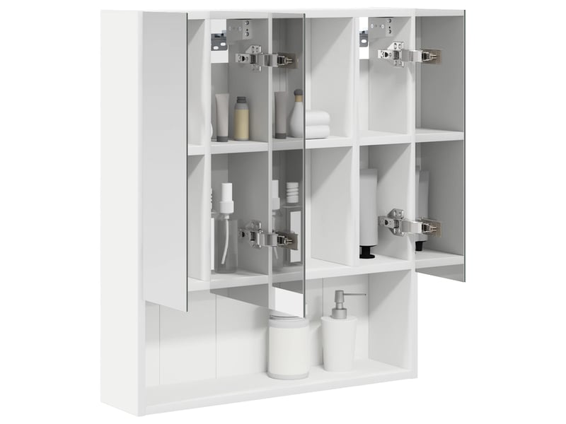  Armoire miroir salle de bain, meuble de rangement blanc 60x14.5x70 cm shl4171  - Conforama C