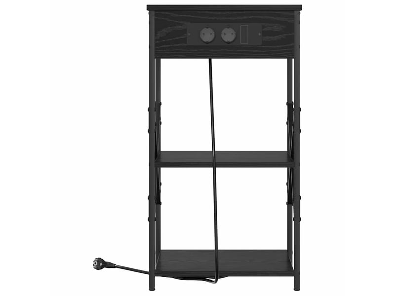  Table de chevet - cabinet de chevet - table de nuit chêne noir 41 x 31 x 76 cm bois d'ingénierie  - Conforama D