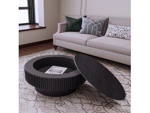 Table basse  coloris noir <strong>VIVRYN</strong> <strong></strong>