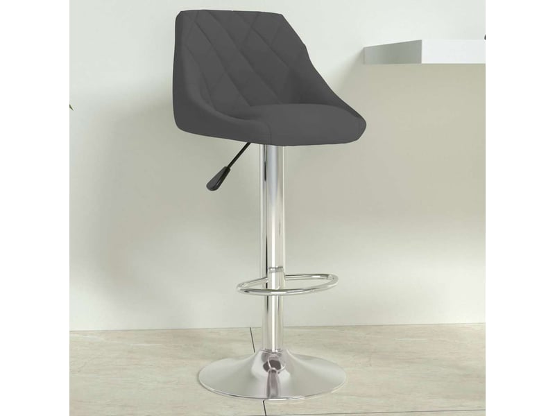  Tabouret de bar, chaise de bar gris foncé velours shl81058  - Conforama B