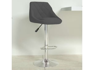 Tabouret de bar, chaise de bar gris foncé velours shl81058