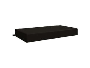Coussin d'assise, coussin pour chaisecanapé soest 100 % polyester noir 120 x 80 x 15 cm cf51465