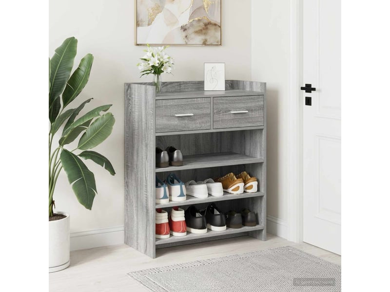  Meuble à chaussure, cabinet à chaussures 73,5x36x92 cm bois d'ingénierie shl5880  - Conforama B