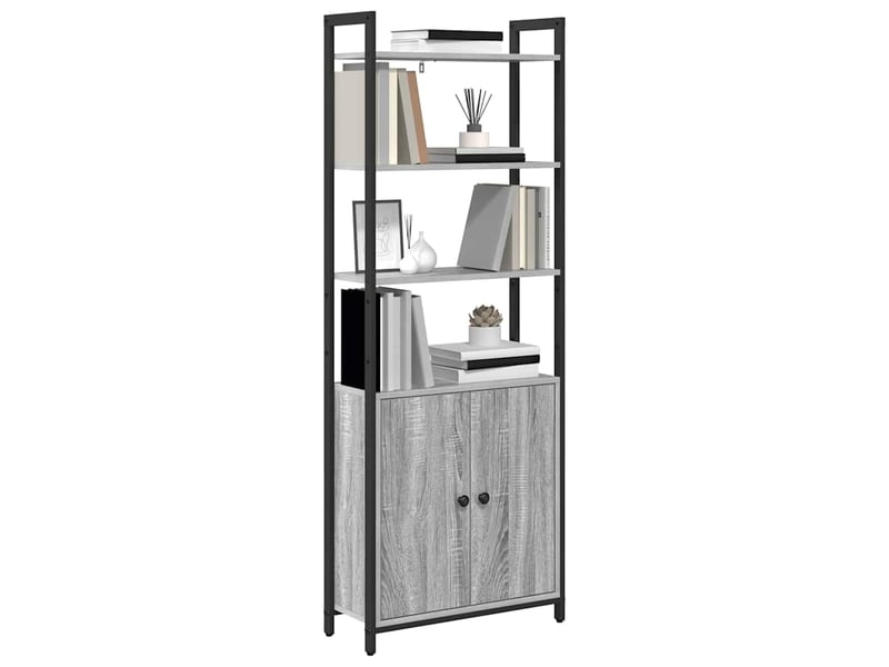  Bibliothèque 6 niveaux, armoire à livres 60 x 24 x 161 cm bois d'ingénierie shl8412  - Conforama C
