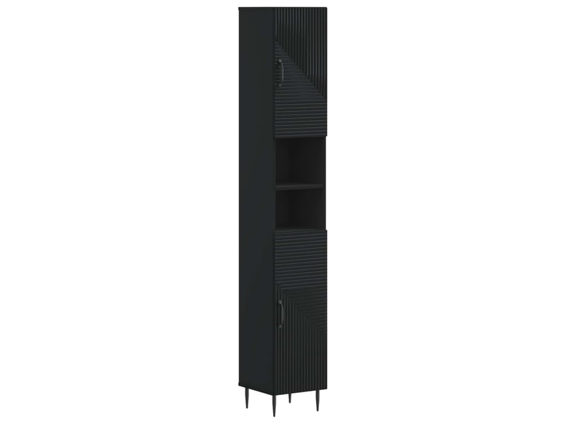  Ensemble de meuble de salle de bain 3 pièces haarlem noir cf63458  - Conforama C