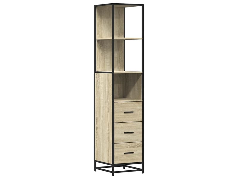  Armoire de salle de bain, cabinet de salle de bain chêne sonoma 35x37,5x166 cm cf65075  - Conforama A