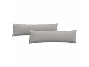 Lot de 2 coussins de canapé, coussins décoratifs tissu gris nuage 145 x 40 cm cf58876