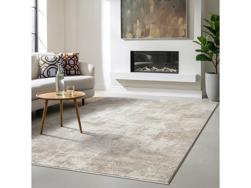 Tapis salon moderne design, beige, 200x290 cm