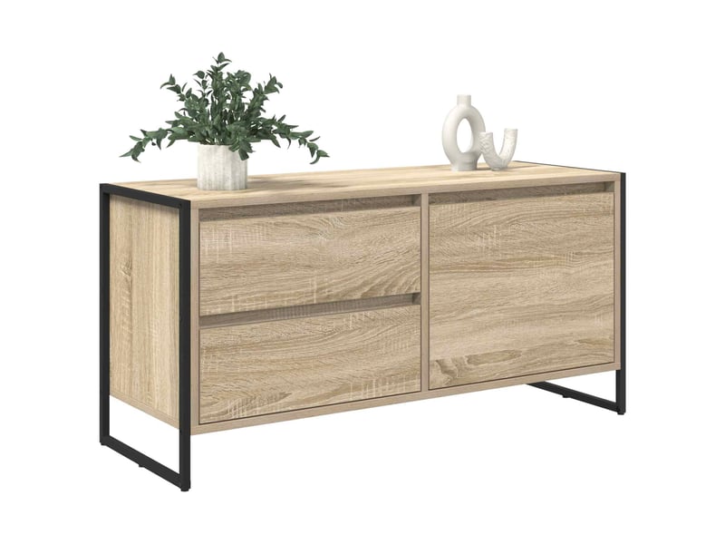  Meuble tv - banc tv - meuble de rangement 100 x 36 x 49.5 cm sonoma bois d'ingénierie  - Conforama C
