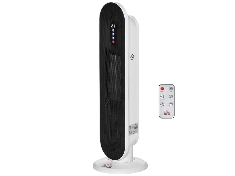  Chauffage soufflant oscillant 12002000 w - mini radiateur céramique ptc - télécommande incluse - chauffage d'appoint  - Conforama B