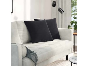 Lot de 2 coussins de canapé, coussins décoratifs noir 50 x 50 cm cf59138