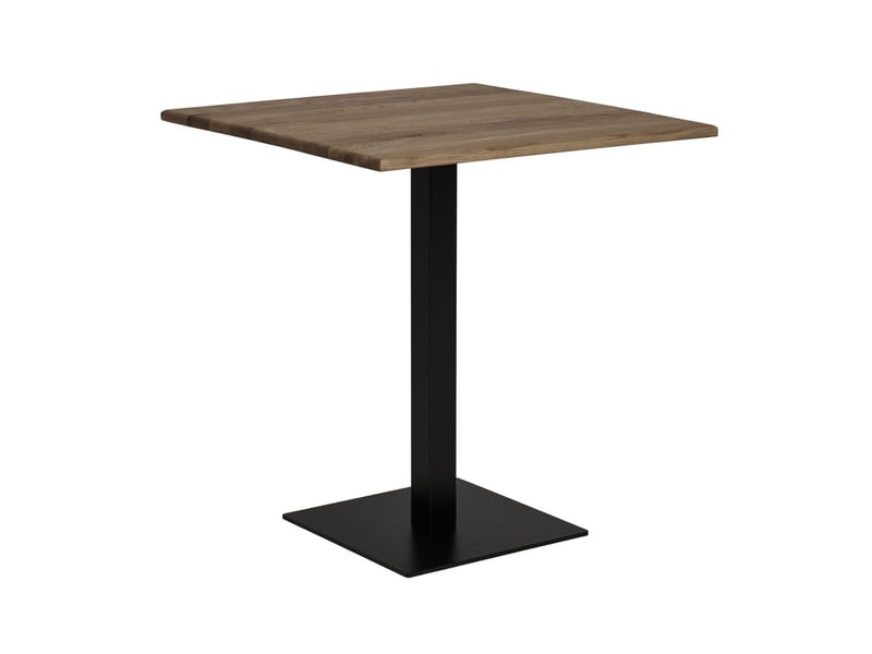Lido-table de café en chêne massif fumé 70x70x cm  - Conforama D