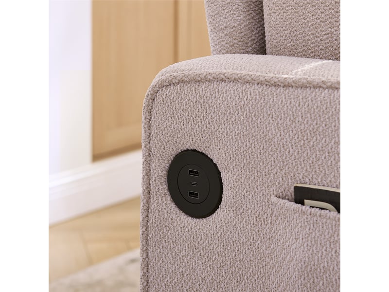 Canapé convertible, canapé-lit, 2 places, beige, 3 en 1, usb, pour salon et séjour, adapté à l'espace de vie - Conforama W
