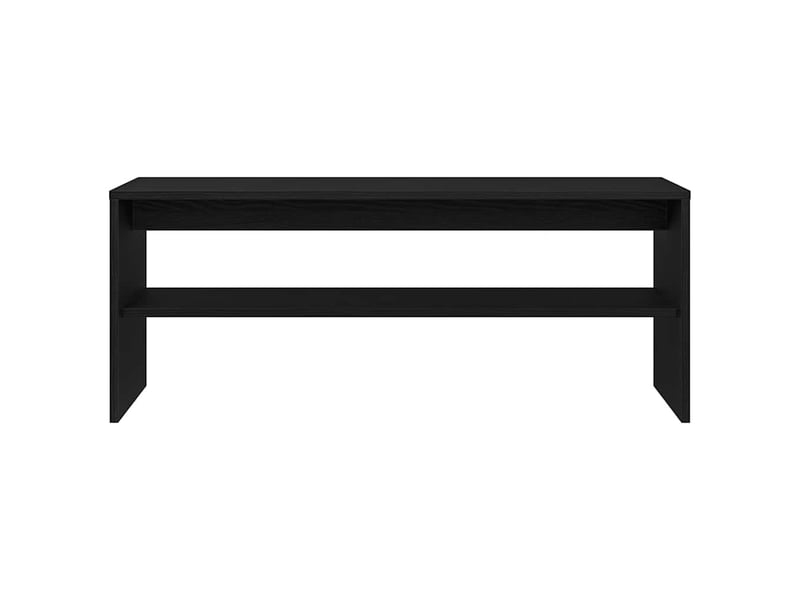  Meuble tv - banc tv - meuble de rangement chêne noir 100x40x40 cm bois d'ingénierie  - Conforama E