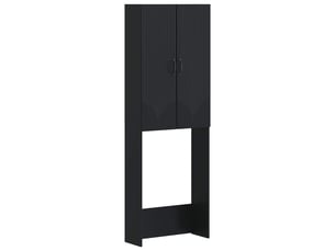 Armoire de toilette, meuble de toilette hoorn noir 66x25.5x190 cm