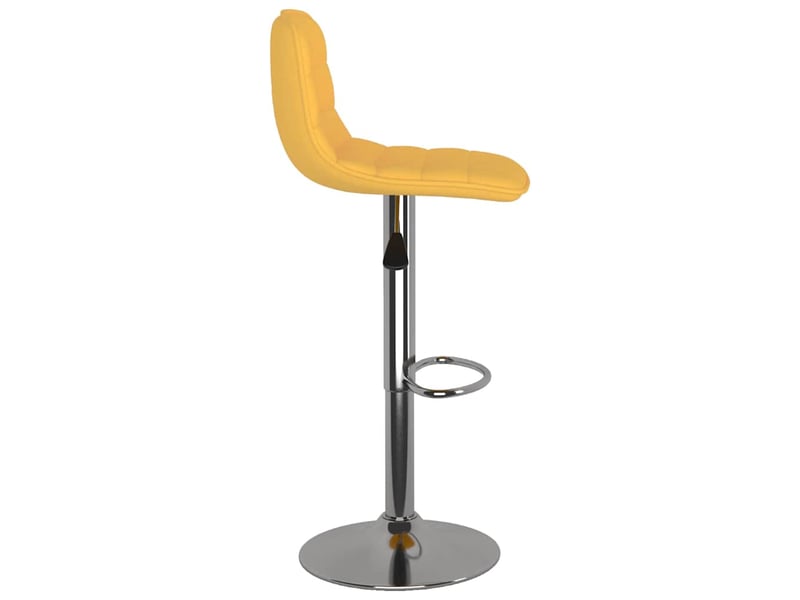  Lot de 2 tabouret de bar, chaise de bar jaune tissu  - Conforama E