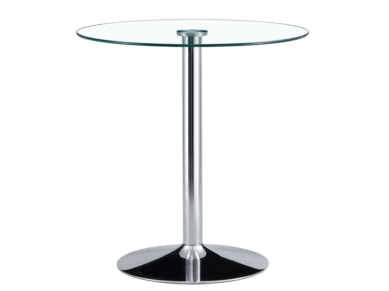  Table de bar en verre 89x92 cm - design minimaliste et luxe léger  - Conforama A