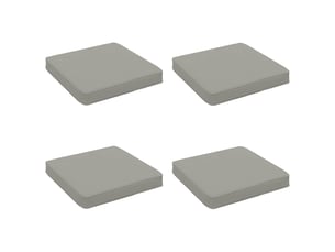 Lot de 4 coussins de siège, coussins d'assise vught 100 % polyester gris cf60719