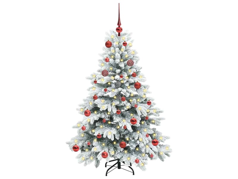  Sapin de noël artificiel, arbre de noël avec 150 led blanc 150 cm pe et pvc shl5458  - Conforama C