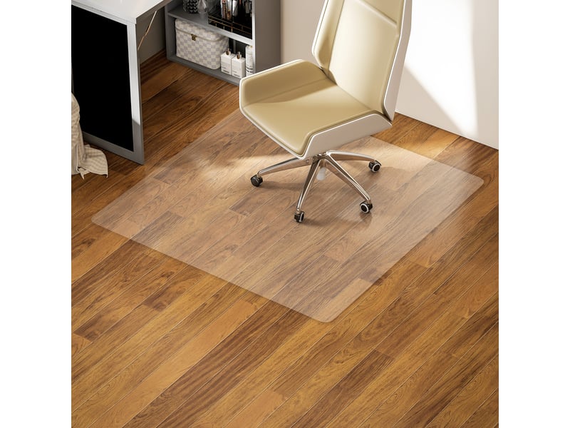  Tapis de chaise de rectangulaire bureau, antidérapants en plastique transparent 120x120cm  - Conforama W