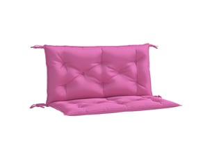 Lot de 2 coussins de banc de jardin, coussins d'assise rose 100x50x7 cm tissu cf58681