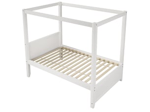 Lit baldaquin 90x200 cm LEYTN   coloris blanc