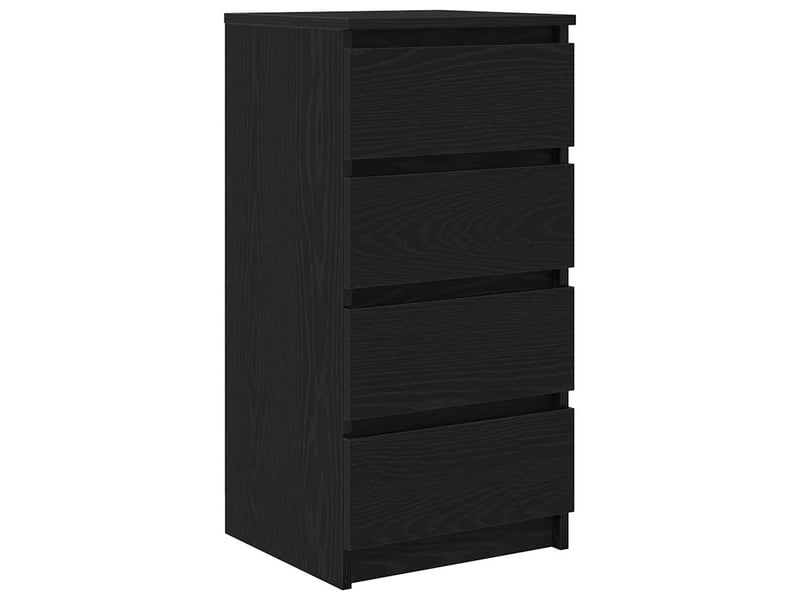  Buffet - bahut - meuble de rangement chêne noir 37,5x35x76 cm bois d'ingénierie  - Conforama A