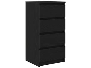 Buffet - bahut - meuble de rangement chêne noir 37,5x35x76 cm bois d'ingénierie