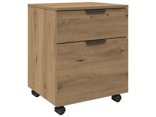 Caisson de bureau, classeur mobile avec roues chêne artisanal 45x38x54 cm