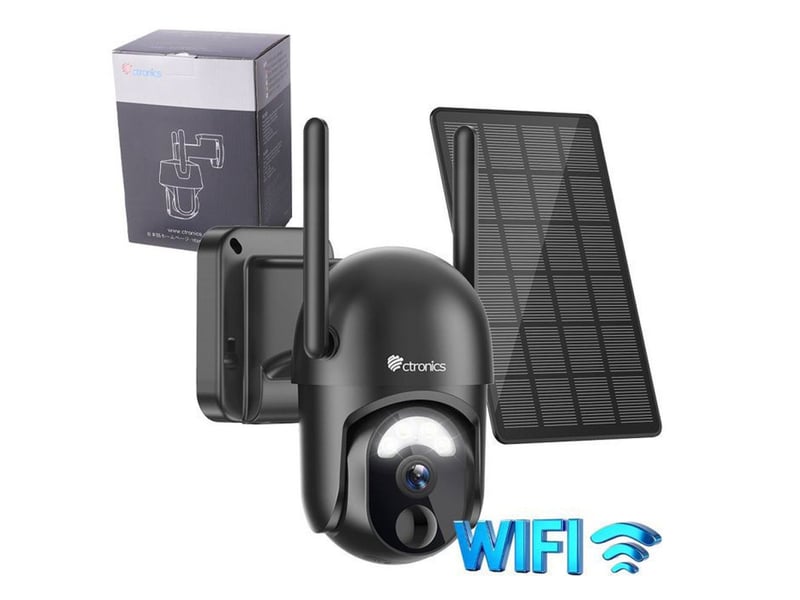  Caméra de surveillance solaire wifi 2k ptz 355x95 pir détection humaine vision nocturne couleur ip66 149519_AAAKF24784_6_DROPFR - Conforama A