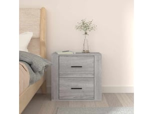 Table de chevet - cabinet de chevet - table de nuit murale sonoma gris 50x36x47 cm