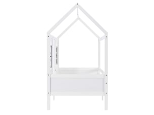 Lit cabane 90x200 cm <strong></strong>  <strong></strong> coloris blanc