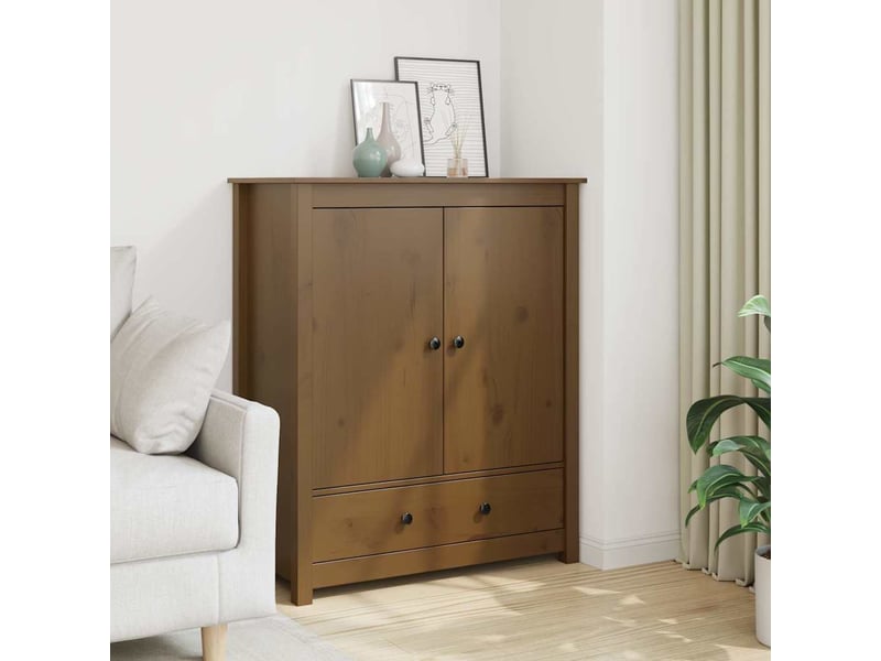  Buffet - bahut - meuble de rangement marron miel 83x41,5x100 cm bois massif de pin  - Conforama C