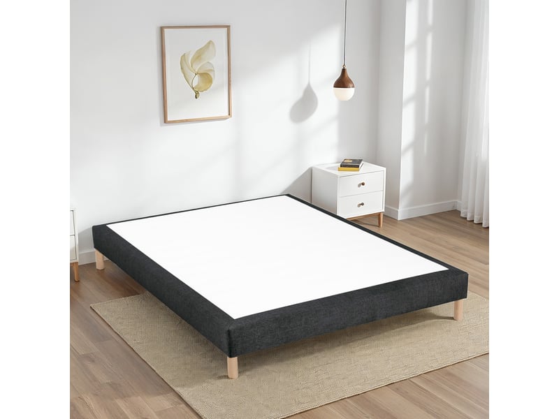  Sommier tapissier tissu sisal - noir - 140x200 3SO0205181420.C145 - Conforama D