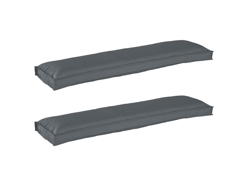 Set de coussin de jardin - coussins de palette 2 pc tissu oxford anthracite  - Conforama B
