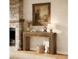 Console 0 tiroir(s)  coloris marron <strong>DESMIU</strong> <strong></strong> - longueur 160 cm - 160 cm