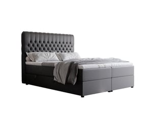 Lit coffre 180x200 cm IDOHOME ALBA coloris noir