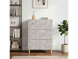 Armoire de rangement bureau, armoire à tiroirs gris béton 66 x 34,5 x 90 cm shl4015