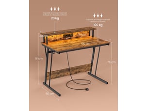 Bureau enfant HELLOSHOP 26 60 cm coloris noir
