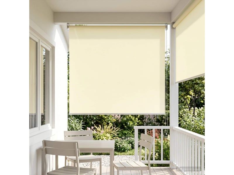 Store enrouleur, store roulant extérieur protection uv crème polyester cf47498 - Conforama B