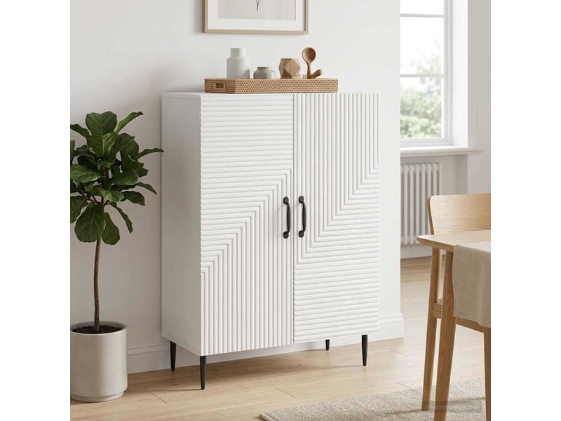  Buffet - bahut - meuble de rangement blanc 66 x 34,5 x 89,5 cm bois d'ingénierie  - Conforama D