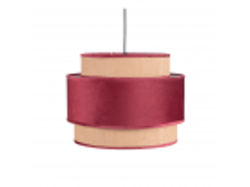  Suspension fabrilamp adriano bordeaux 1 x e27 ø 40 cm 130491007 - Conforama B
