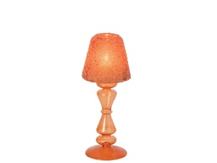 Photophore lampe en verre silje 26cm orange